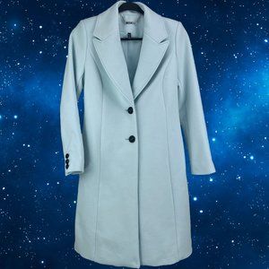 White House Black Market Ice Cap Blue mid-length coat - So Soft! - Size XXS